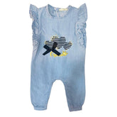 Crown Romper/ Denim Style